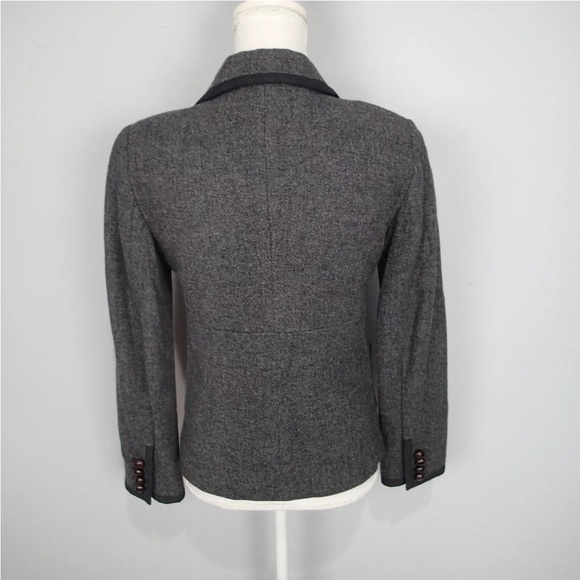 NWT J.Crew Professor Herringbone Grey Wool blazer Academia Preppy Career sz 10 - Picture 6 of 16